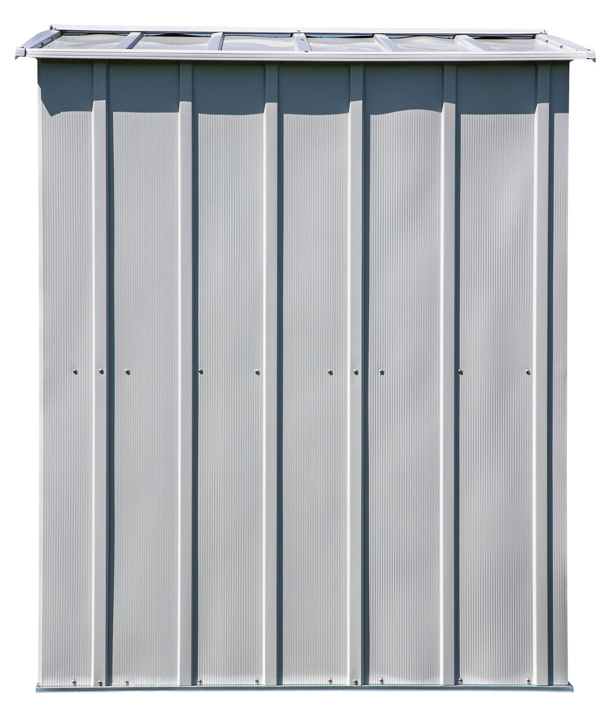 Classic Galvanized Steel Storage Shed, Flute Grey, 6-ft x 5-ft V2Q4 - product image 6