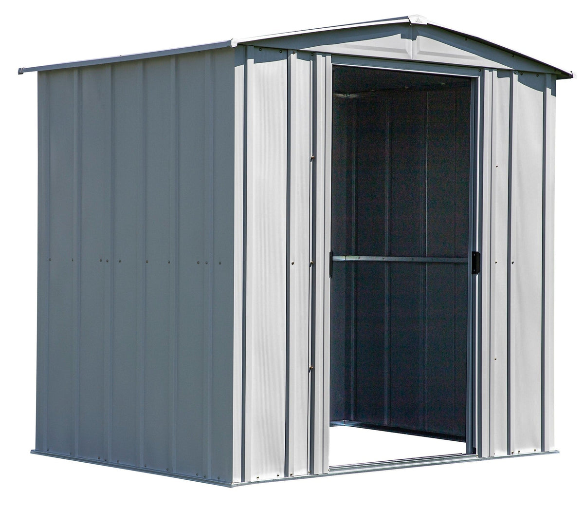 Classic Galvanized Steel Storage Shed, Flute Grey, 6-ft x 5-ft V2Q4 - product image 8