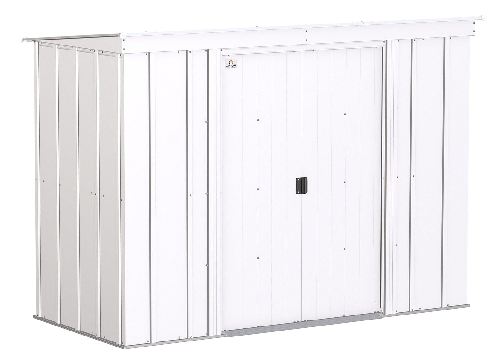 Classic Galvanized Steel Storage Shed, Flute Grey, 8-ft x 4-ft G4V7 - product image 1