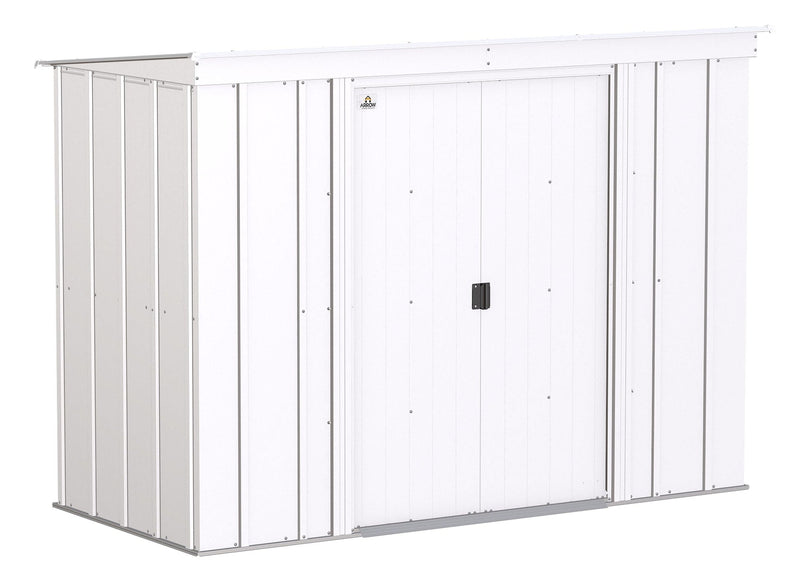 Classic Galvanized Steel Storage Shed, Flute Grey, 8-ft x 4-ft G4V7