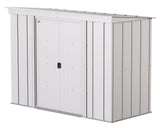 Classic Galvanized Steel Storage Shed, Flute Grey, 8-ft x 4-ft Y3K4 - product image 2