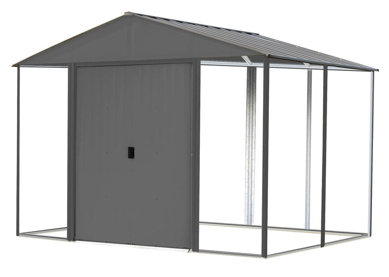 Ironwood Steel Hybrid Shed Kit, Anthracite, 10-ft x 8-ft D1C9