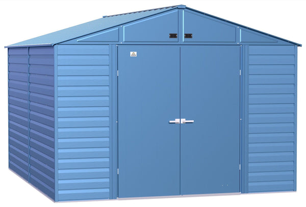 Select Galvanized Steel Storage Shed, Blue Grey, 10-ft x 12-ft S0Z2