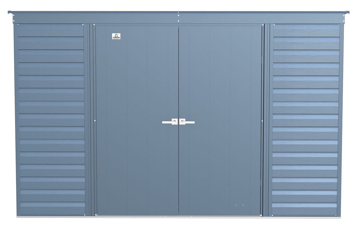 Select Galvanized Steel Storage Shed, Blue Grey, 10-ft x 4-ft Q4U6 - product image 3
