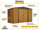 Woodridge 6x5-ft Corrosion-Resistant Steel Storage Shed Z0L2 - product image 7
