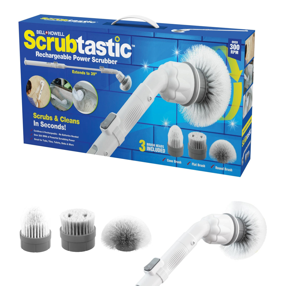 Scrubtastic Rechargeable Power Scrubber Brush Y8T6 - product image 1