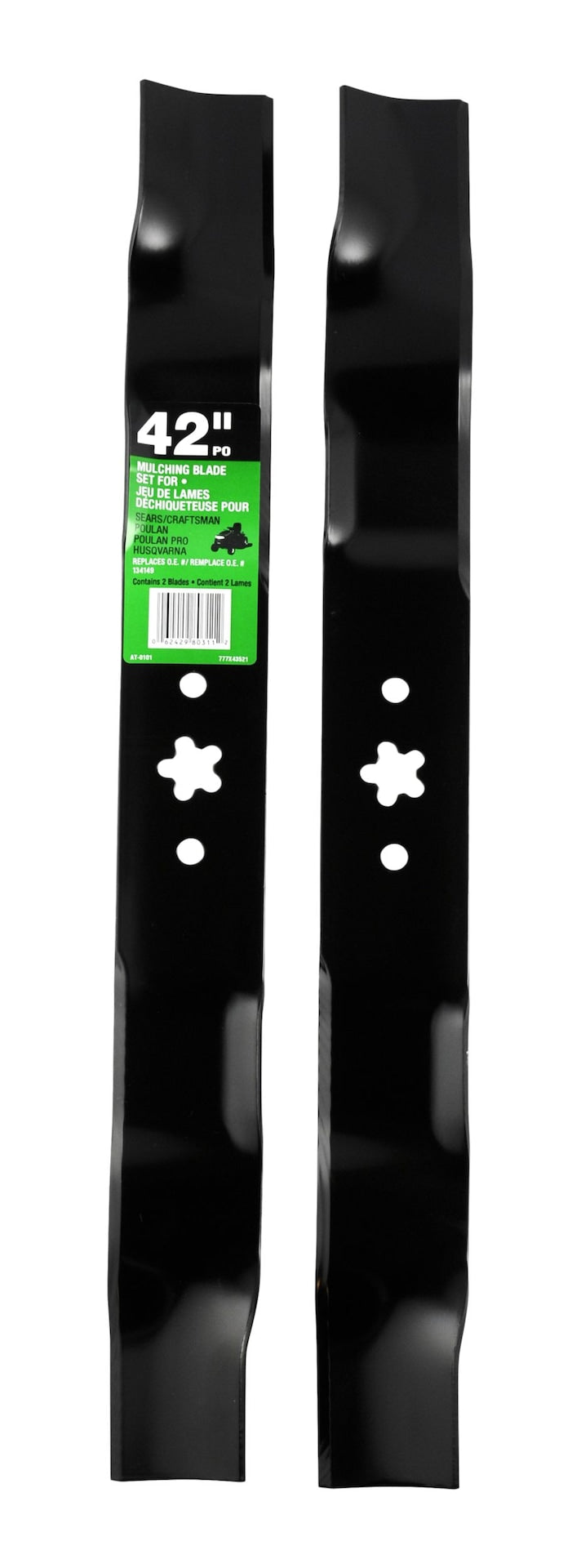 Mulching Lawn Tractor Replacement Two Blade Set, 42-in L2P5 - product image 1
