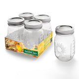 Ball Regular Mouth Sunshine Glass Mason Jar, 16-oz/473-mL, 4-pk K2K5 - product image 1