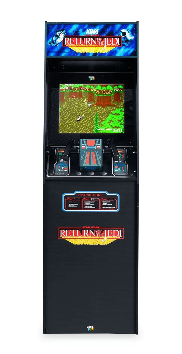 Basic Fun Atari Ultra Series Arcade Classics Cabinet for Home, Free Standing Game Machine with 3 Games U9J6