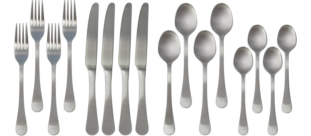 Basic Stainless Steel Flatware Set, Serves 4, 16-pc I7O6 - product image 1