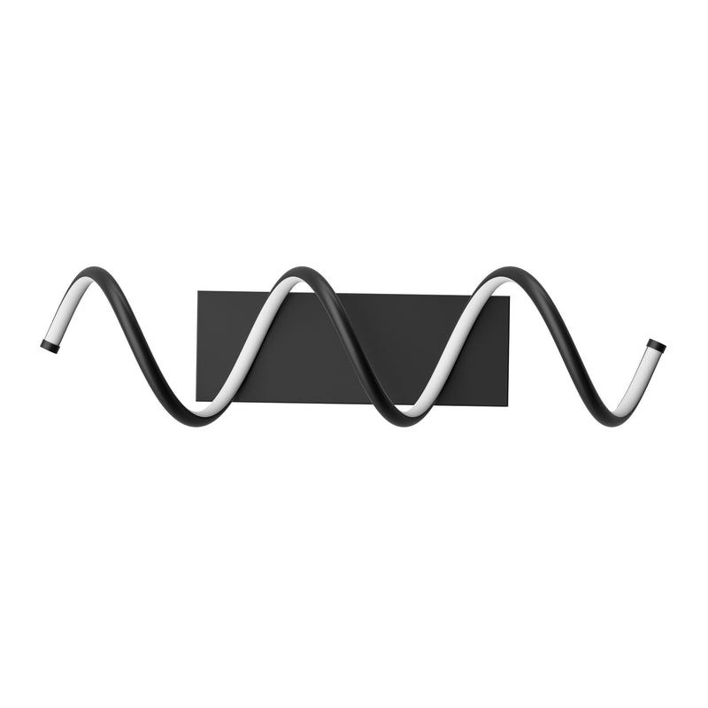Dante 16W/3000K Matte Black Integrated LED Wall Lamp Vanity Light X0D9