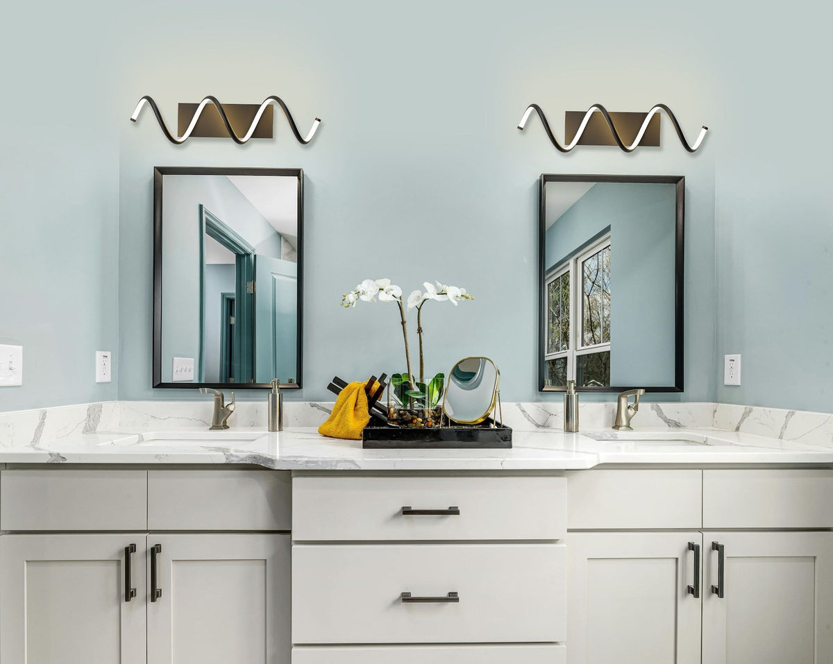 Dante 16W/3000K Matte Black Integrated LED Wall Lamp Vanity Light X0D9 - product image 3