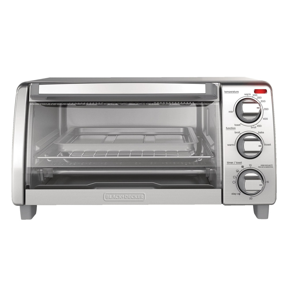 Toaster Oven with Natural Convection, Stainless Steel, 4-Slice X0V7 - product image 3