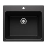 Liven SILGRANIT 25-in Single Bowl Dual Mount Laundry Sink, Anthracite O7U2 - product image 1