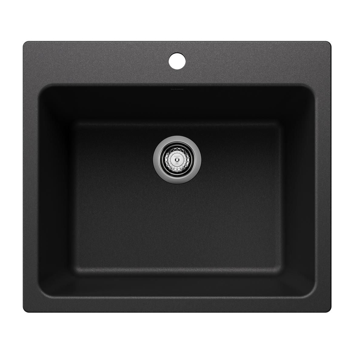 Liven SILGRANIT 25-in Single Bowl Dual Mount Laundry Sink, Anthracite O7U2 - product image 1