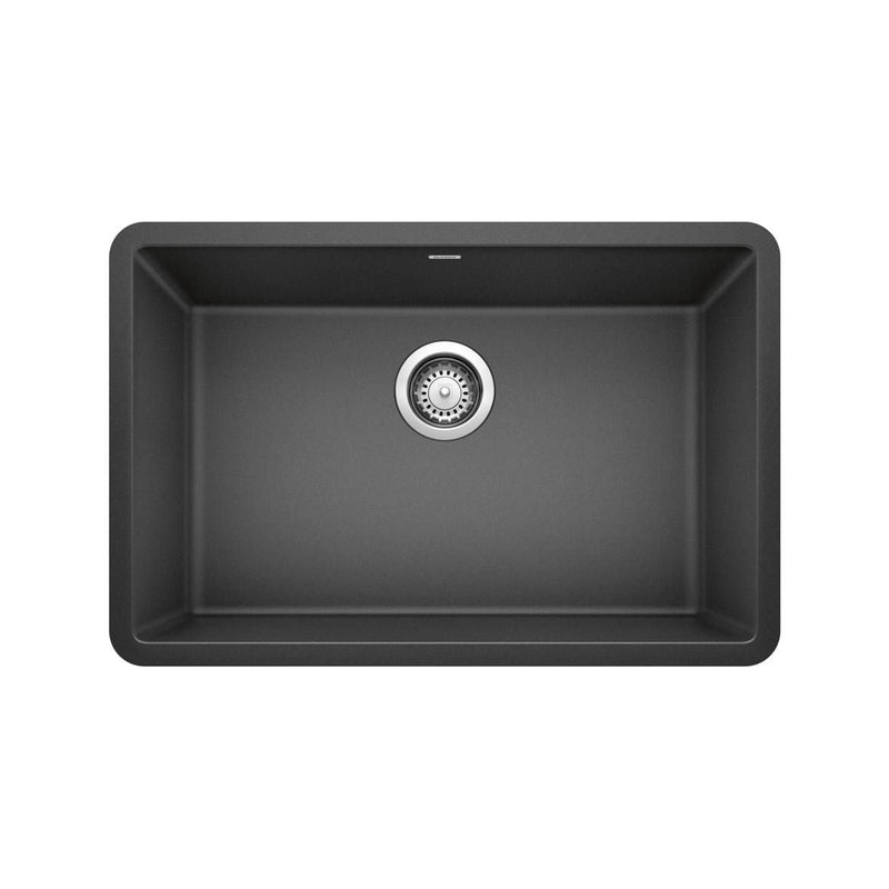 Precis SILGRANIT 27-in Single Bowl Undermount Kitchen Sink, Anthracite F8J1