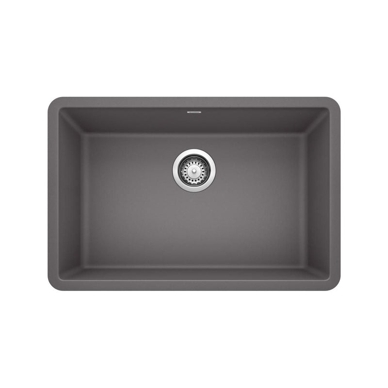 Precis SILGRANIT 27-in Single Bowl Undermount Kitchen Sink, Cinder V8G9
