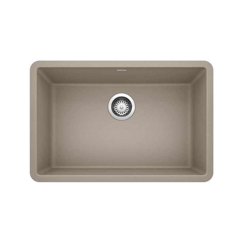 Precis SILGRANIT 27-in Single Bowl Undermount Kitchen Sink, Truffle M1H4