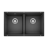 Precis SILGRANIT 29-in 50/50 Double Bowl Undermount Kitchen Sink, Anthracite P7A4 - product image 1