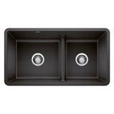 Precis SILGRANIT 33-in 60/40 Reversible Double Bowl Undermount Kitchen Sink with Low Divide, Anthracite A6M3 - product image 1