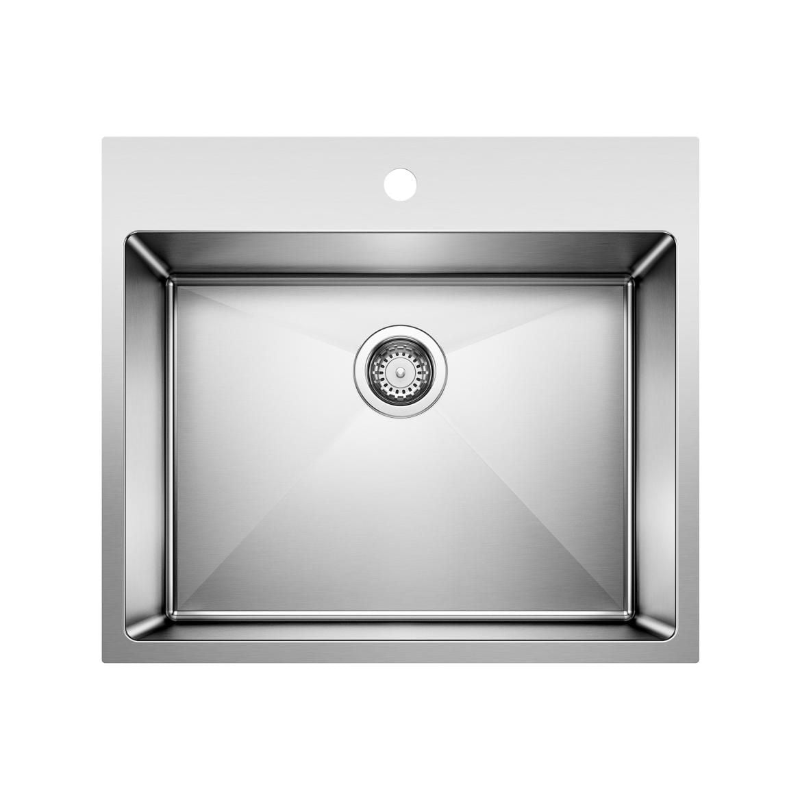 Quatrus R15 25-in Single Bowl Dual Mount Stainless Steel Laundry Sink H3V2 - product image 1
