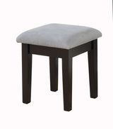 Celah 1-Drawer Black Dressing Table Makeup Vanity Set with Stool and Mirror C9H0 - product image 1