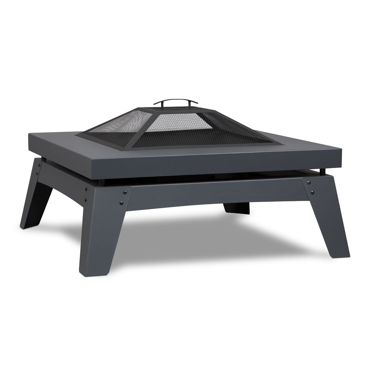 Square Steel Wood Burning Fire Pit in Gray, 37-in O3J1 - product image 2