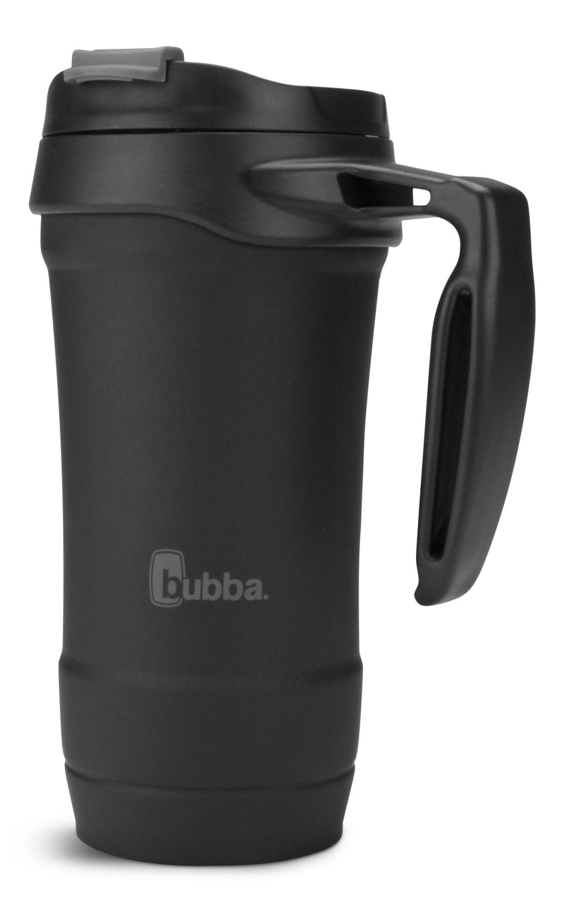 Hero Stainless Steel Insulated Travel Mug with Handle, Rubberized Licorice, 18 oz Y6K4
