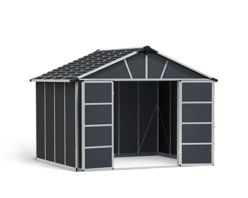 Multi-Function Polycarbonate Yukon Shed, 11x9-ft J8Q6
