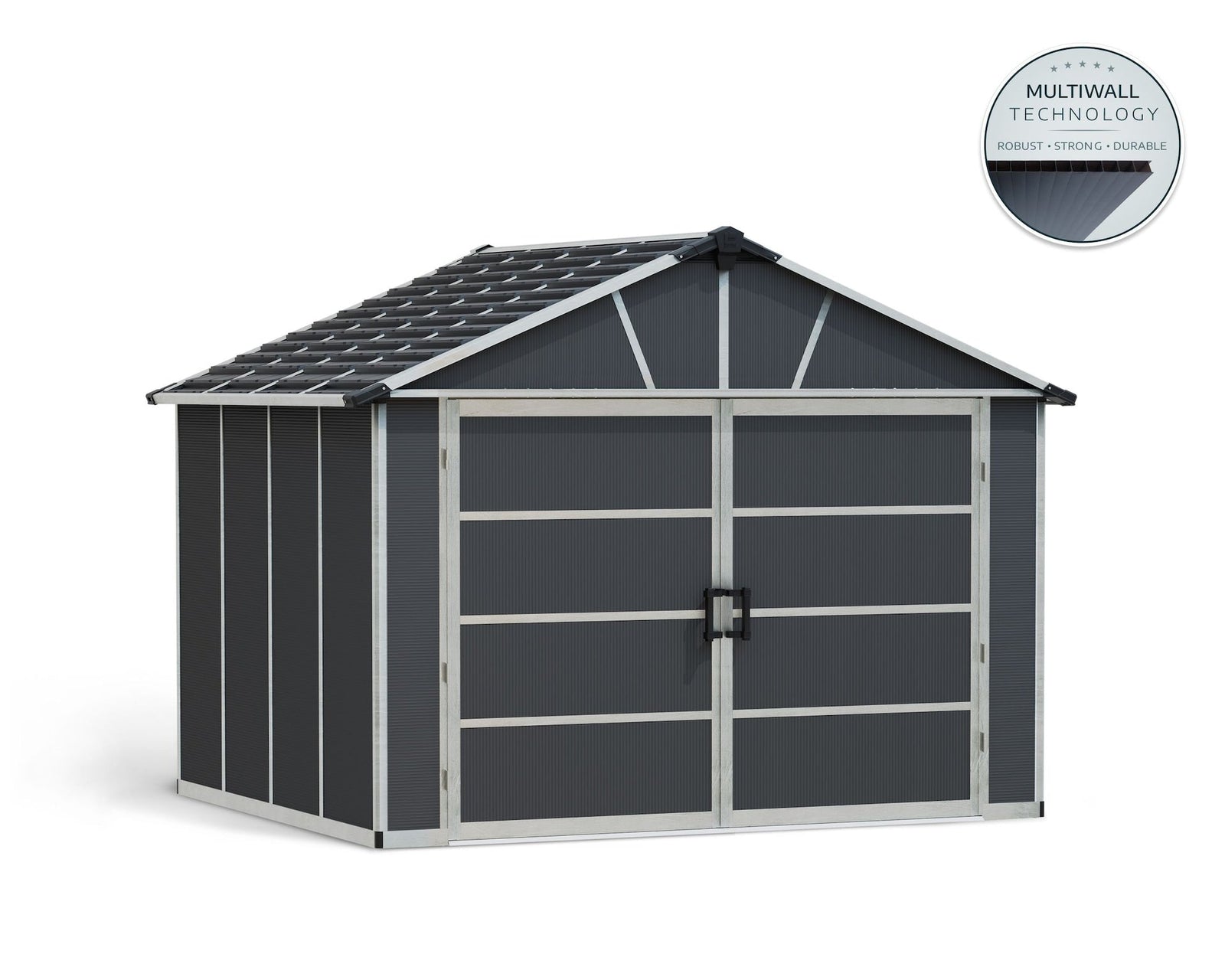Multi-Function Polycarbonate Yukon Shed, 11x9-ft Q5L9 - product image 4