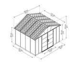 Multi-Function Polycarbonate Yukon Shed, 11x9-ft J8Q6 - product image 8