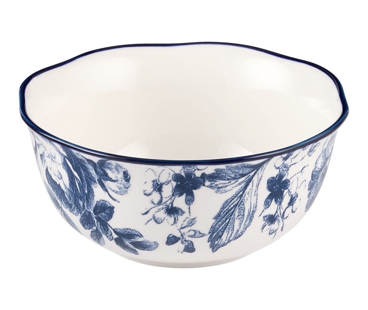 Augusta Stoneware All Purpose Bowl, 1-pc, White/Blue Floral Z7C3 - product image 1