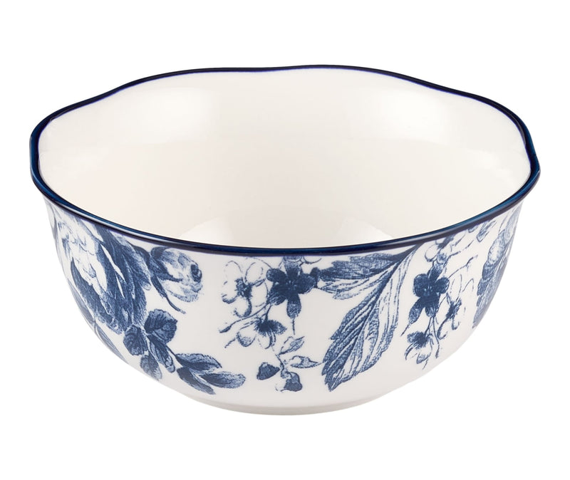 Augusta Stoneware All Purpose Bowl, 1-pc, White/Blue Floral Z7C3