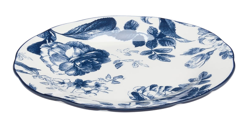 Augusta Stoneware Salad Plate, 1-pc. White/Blue Floral Z9I4
