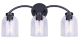 Bentbrook 3-Light Vanity with Glass Shade, Black F1Y3 - product image 3