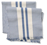 Blue Ribbed Rectangular Cotton Table Runner, 84-in x 15-in K4Z0 - product image 1