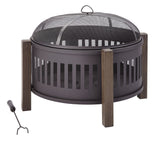 Campobello Round Wood Burning Outdoor Fire Bowl/Fire Pit, 31 x 24-in A9E7 - product image 1
