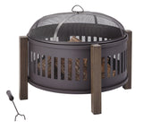 Campobello Round Wood Burning Outdoor Fire Bowl/Fire Pit, 31 x 24-in A9E7 - product image 2