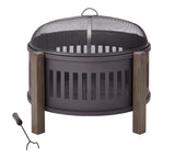 Campobello Round Wood Burning Outdoor Fire Bowl/Fire Pit, 31 x 24-in A9E7 - product image 3