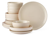Edenhill Farmhouse Bistro Stoneware Dinnerware Set, Serves 4, 16-pc, Cream N0I0 - product image 1