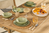 Everyday Dinnerware Set, BPA-Free, Sage Green, 12-pk Q8X9 - product image 2