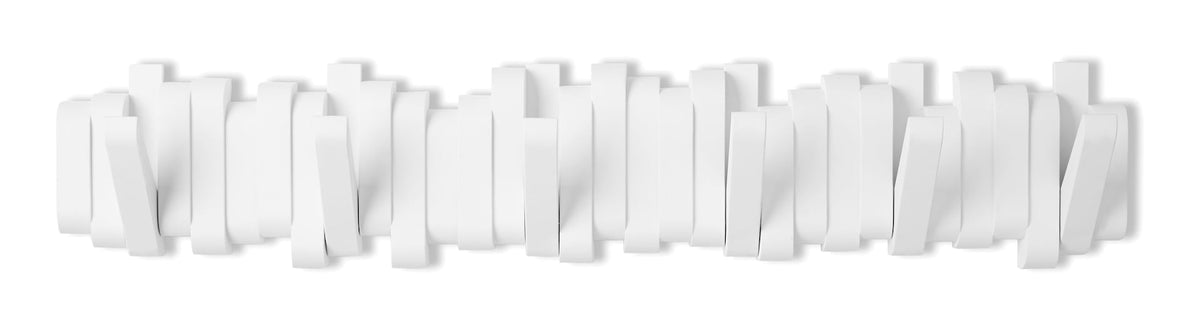 Flemington Steel 6-Hook Flip Down Rail, White, 24-in O3J0 - product image 1