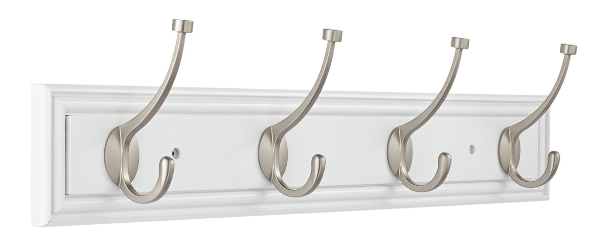 Galena Stainless Steel 4-Hook Pill Top Rail, White/Silver, 27-in P7O8 - product image 1