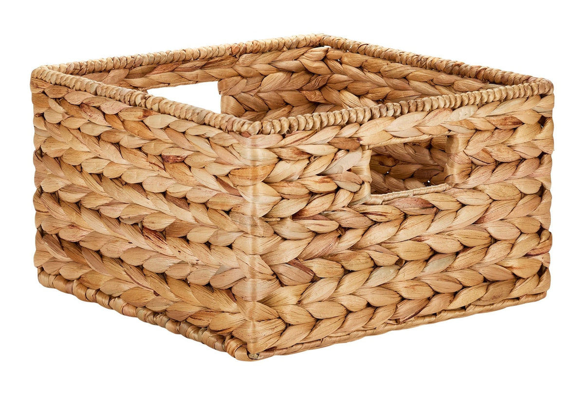 Hazel Square Woven Water Hyacinth Storage Basket M6L5 - product image 1
