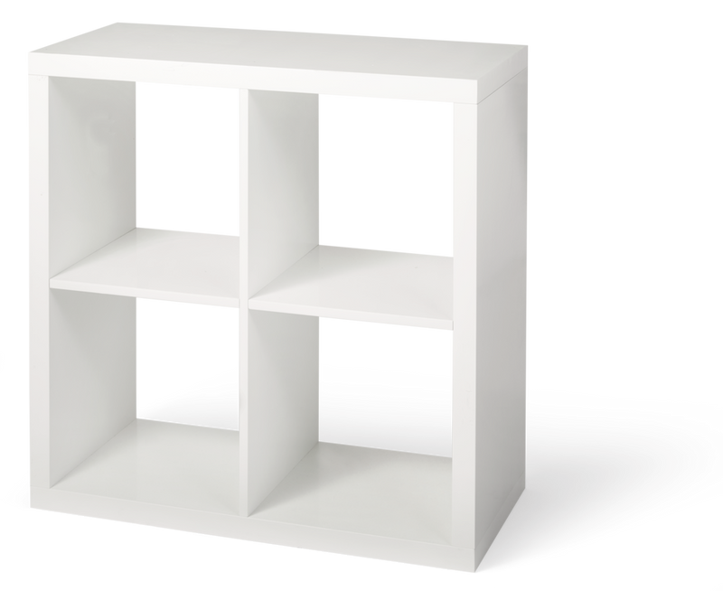 Invermere 4-Cube Storage Organizer, Bookcase/Bookshelf, White I9J1