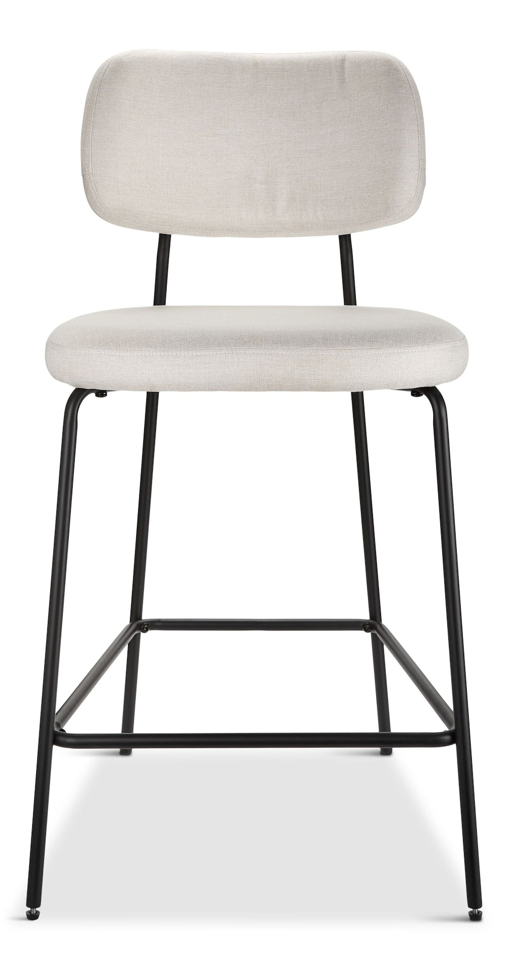 Kase Upholstered Counter Stool with Back Rest, Off-white/Light Grey A4X9 - product image 1