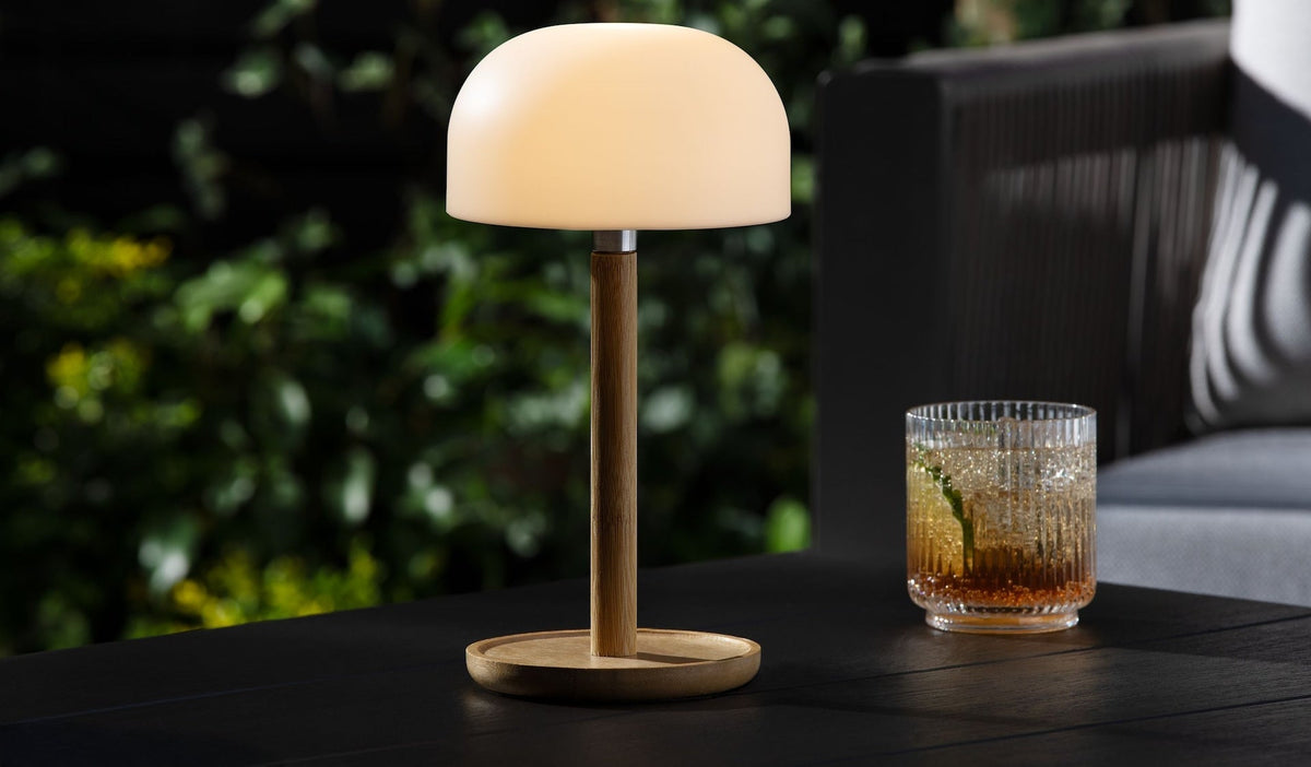 Outdoor Rechargable Bamboo Mushroom Lamp, Multiple Colour Modes Q1X1 - product image 3