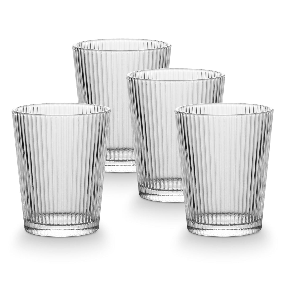 Ribbed DOF Dinner Glass Set, Lead-free, 4-pc A8V4 - product image 1