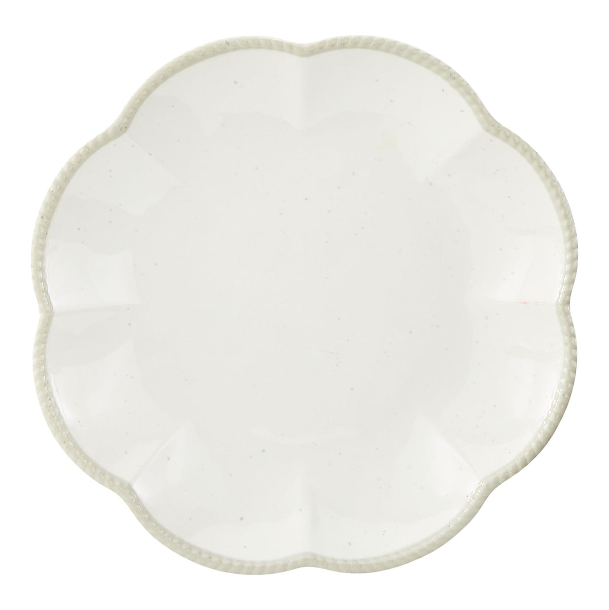 Scalloped Dinner Plate, BPA-free, Plastic, Ivory Colour F6P3 - product image 1