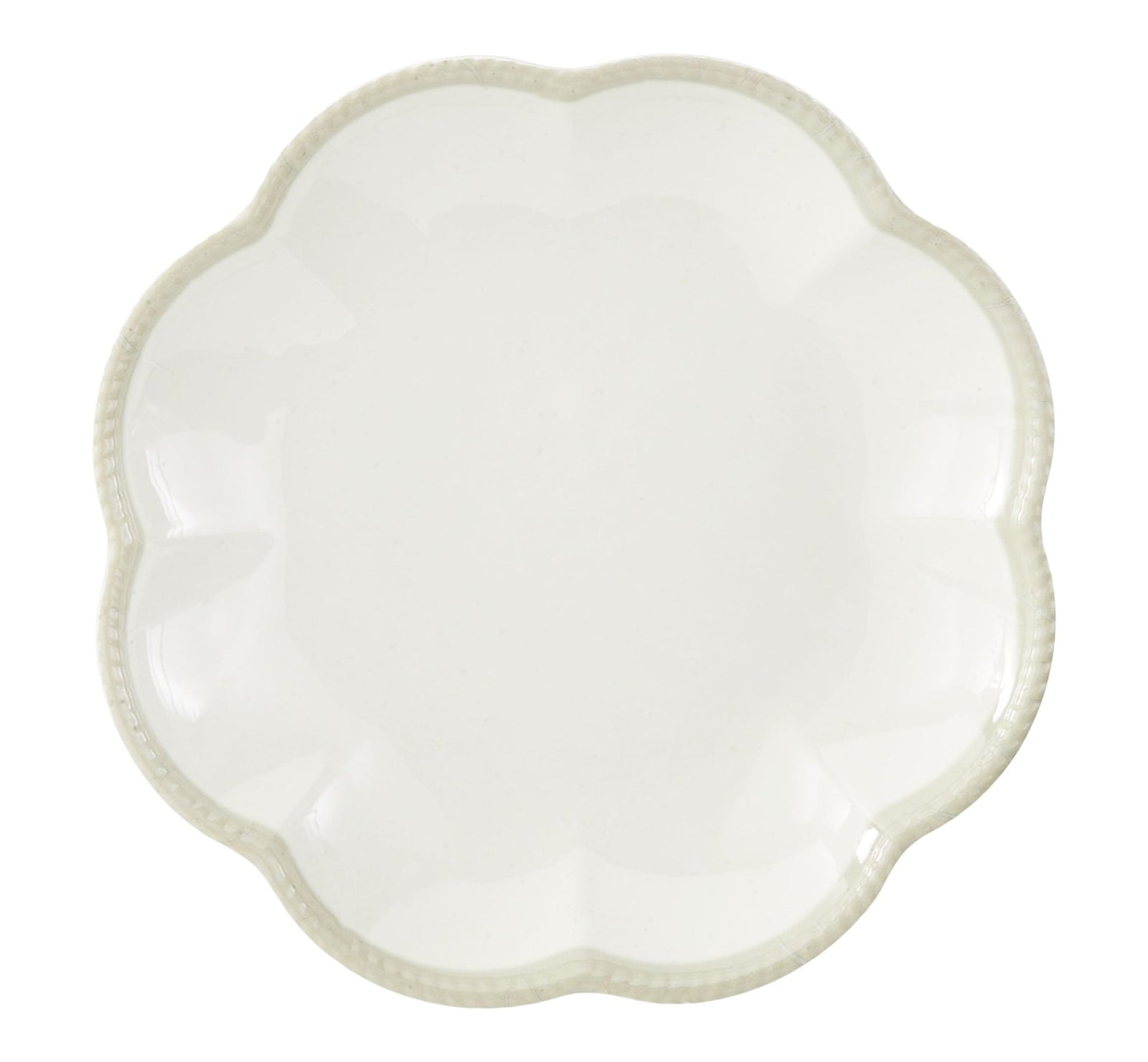 Scalloped Side Plate, BPA-free, Plastic, Ivory Colour U7T6 - product image 1